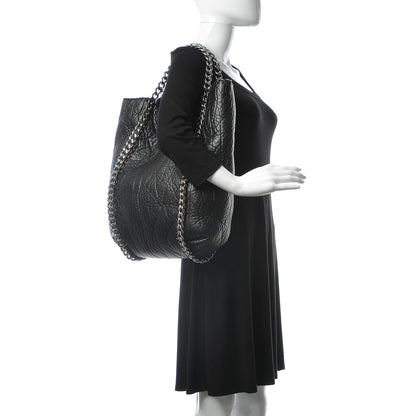 Stella McCartney Shaggy Deer Shearling Chain Falabella Tote Black 2 of 17