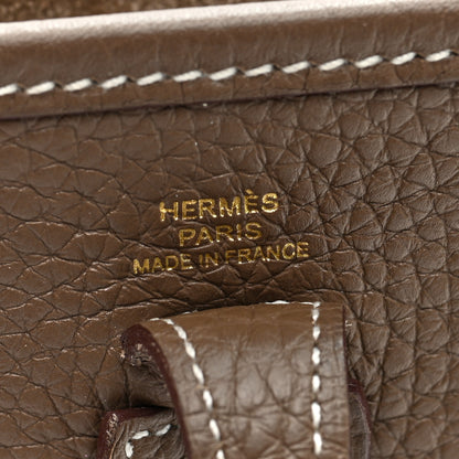 Hermes Taurillon Clemence Amazone Evelyne TPM Etoupe Bleu Indigo 6 of 9