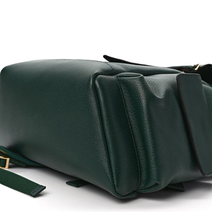 Gucci Grained Calfskin Medium Ophidia Double Buckle Backpack Green 8 of 8