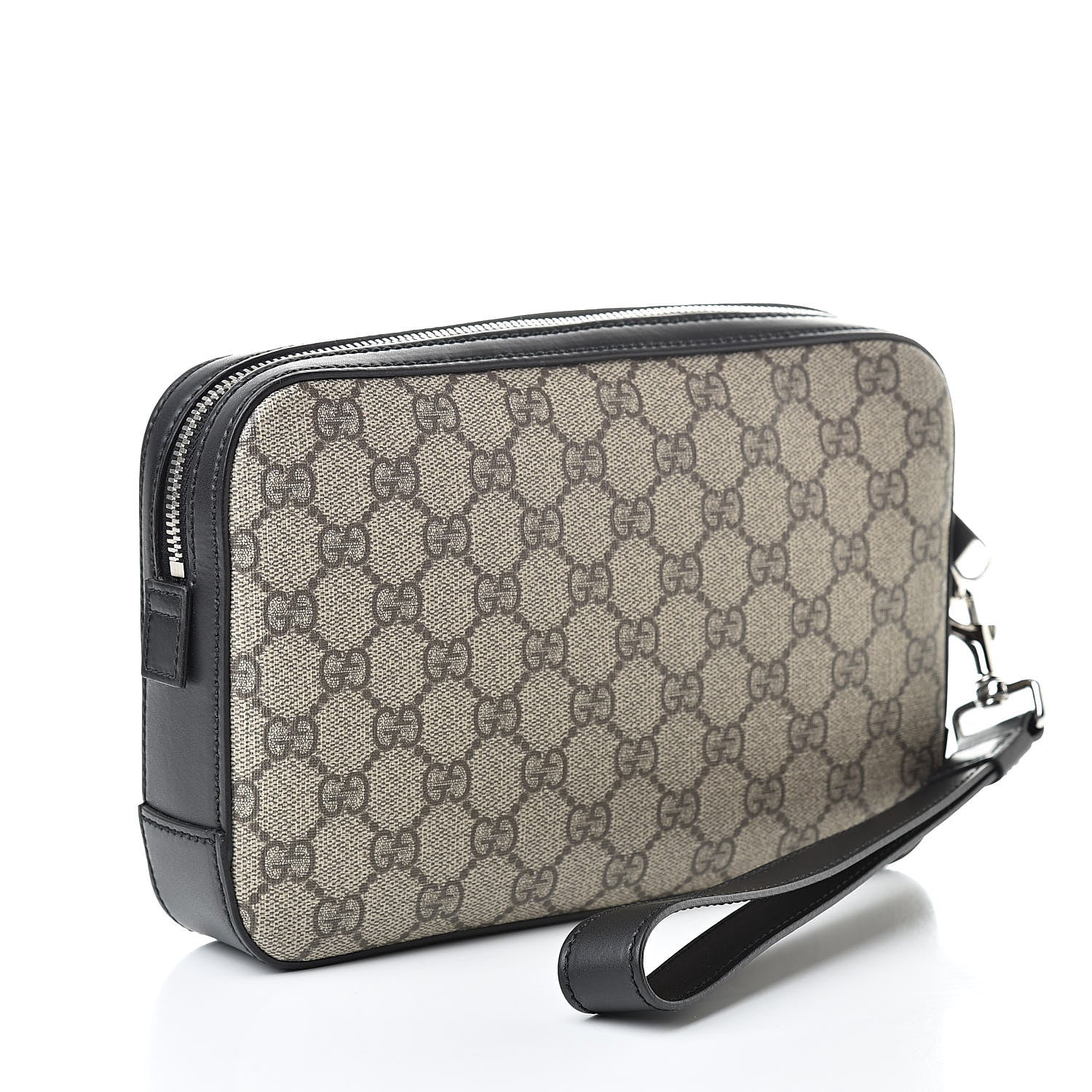 Gucci GG Supreme Monogram Eden Wrist Pouch Black 3 of 7