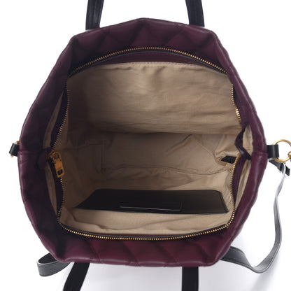 Givenchy Rubberized Canvas Quilted Duo Backpack Aubergine 5 of 10