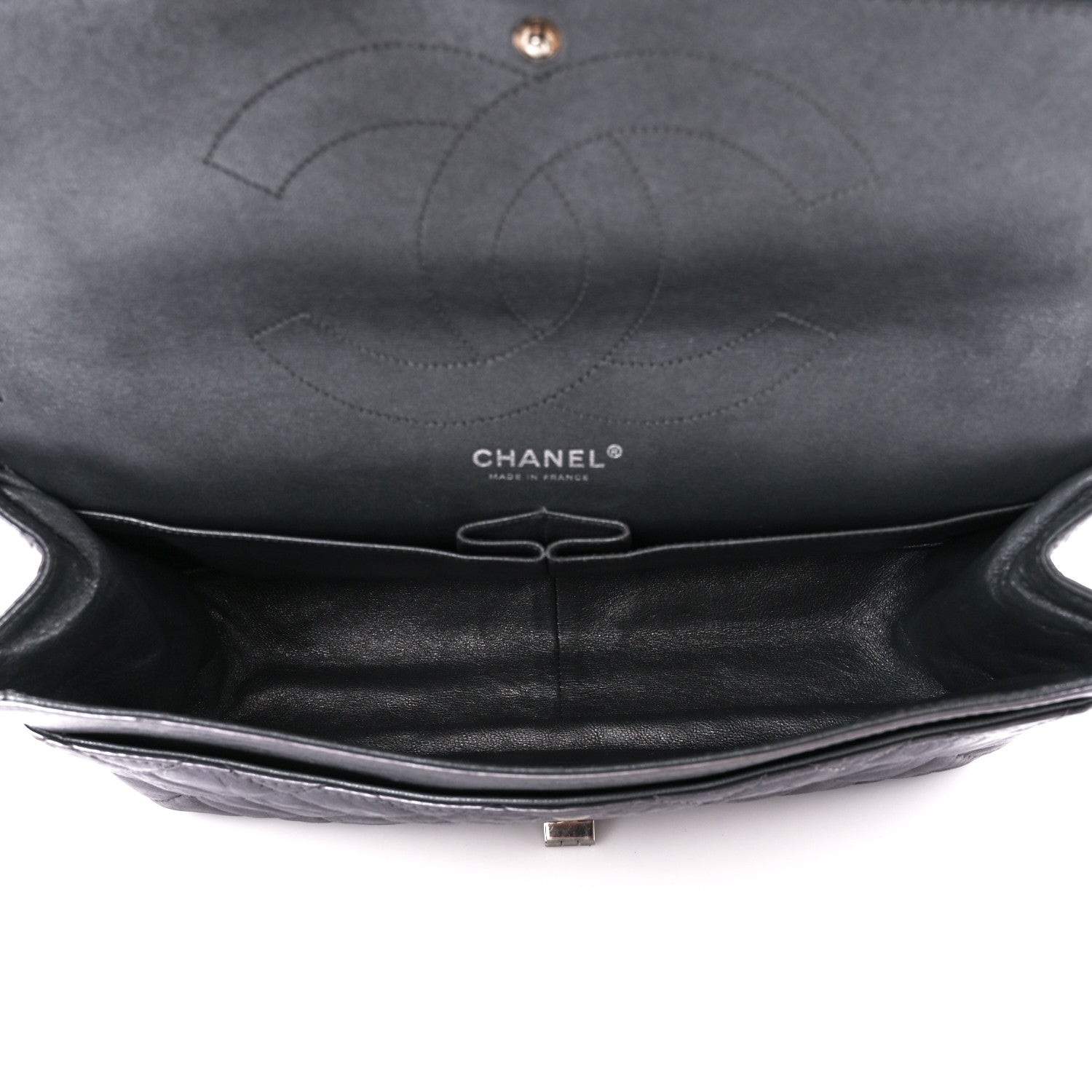 Chanel Metallic Aged Calfskin Quilted 2.55 Reissue 227 Flap Dark Silver 5 of 12