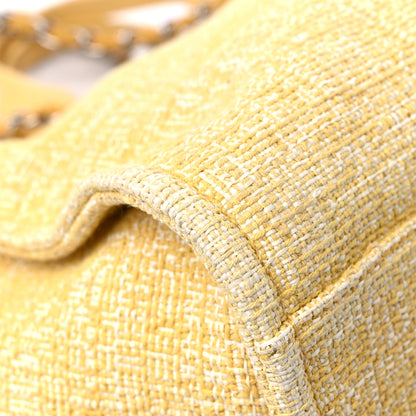 Chanel Canvas Large Deauville Tote Light Yellow 10 of 14