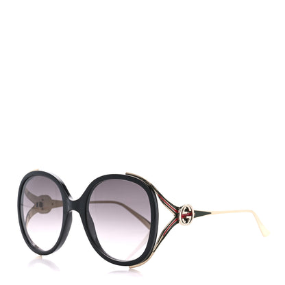 Gucci Round Frame Injected GG0226S Sunglasses Black 1 of 8