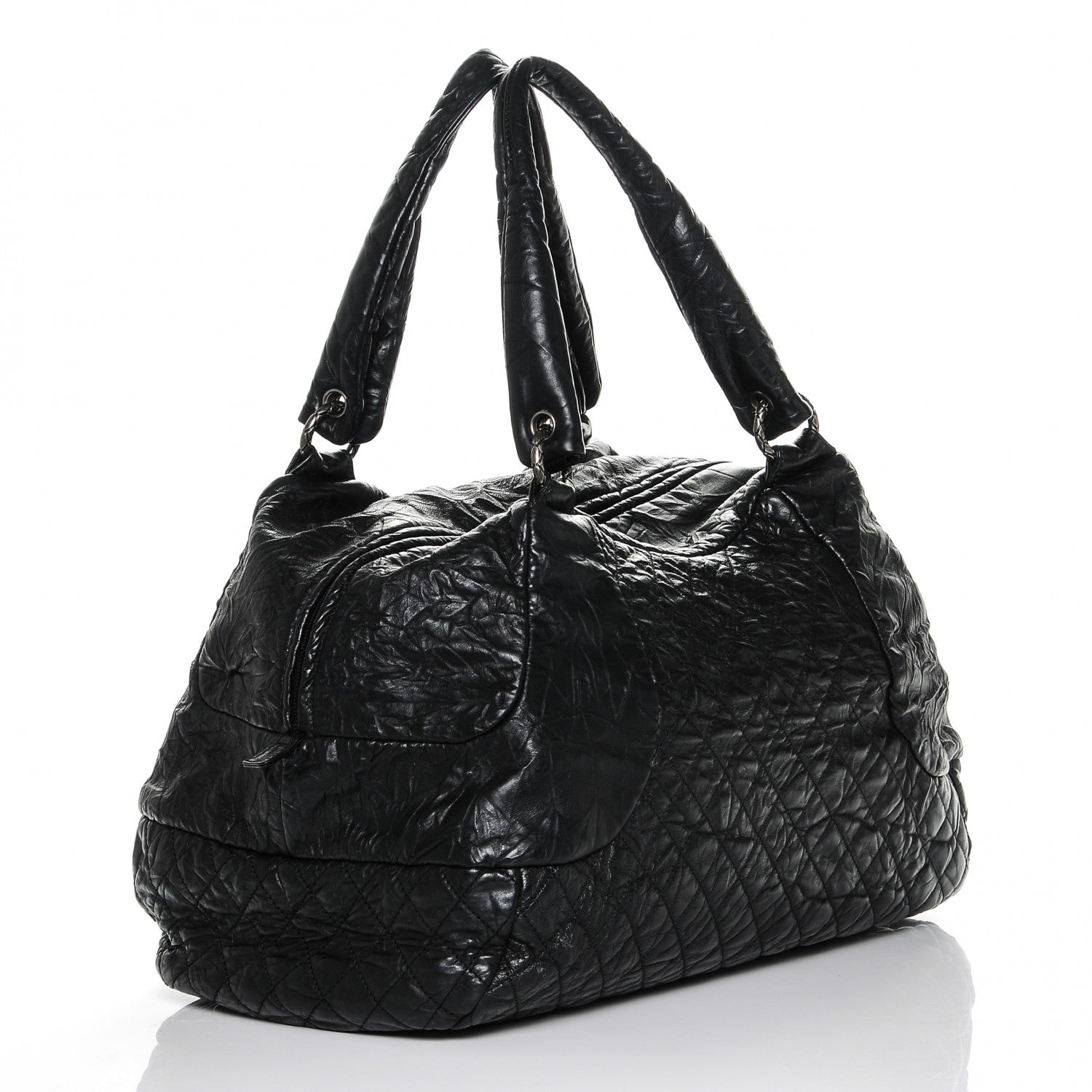 Chanel Aged Calfskin Coco Rider Bowling Bag Black 3 of 8