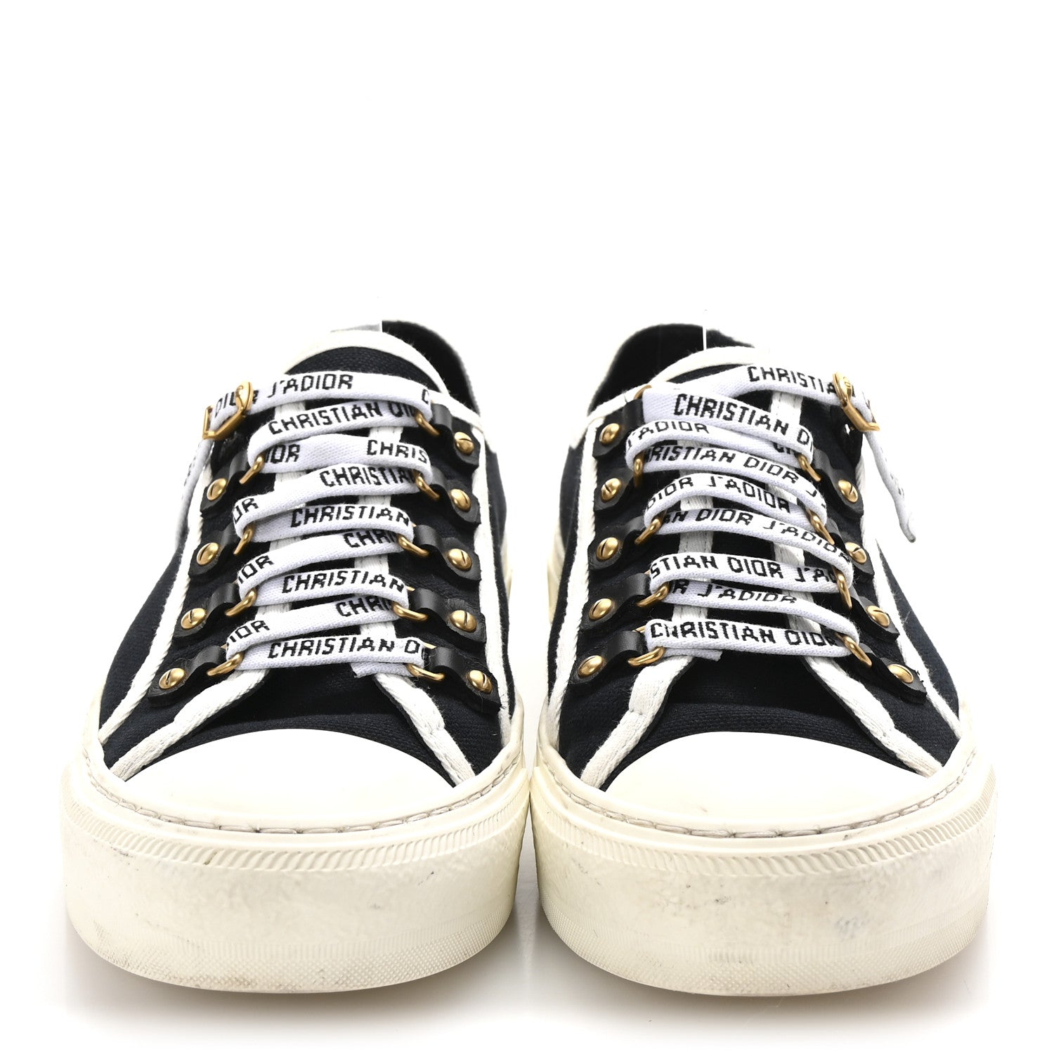 Christian Dior Canvas Walk'N'Dior Low Top Sneakers 39 Black