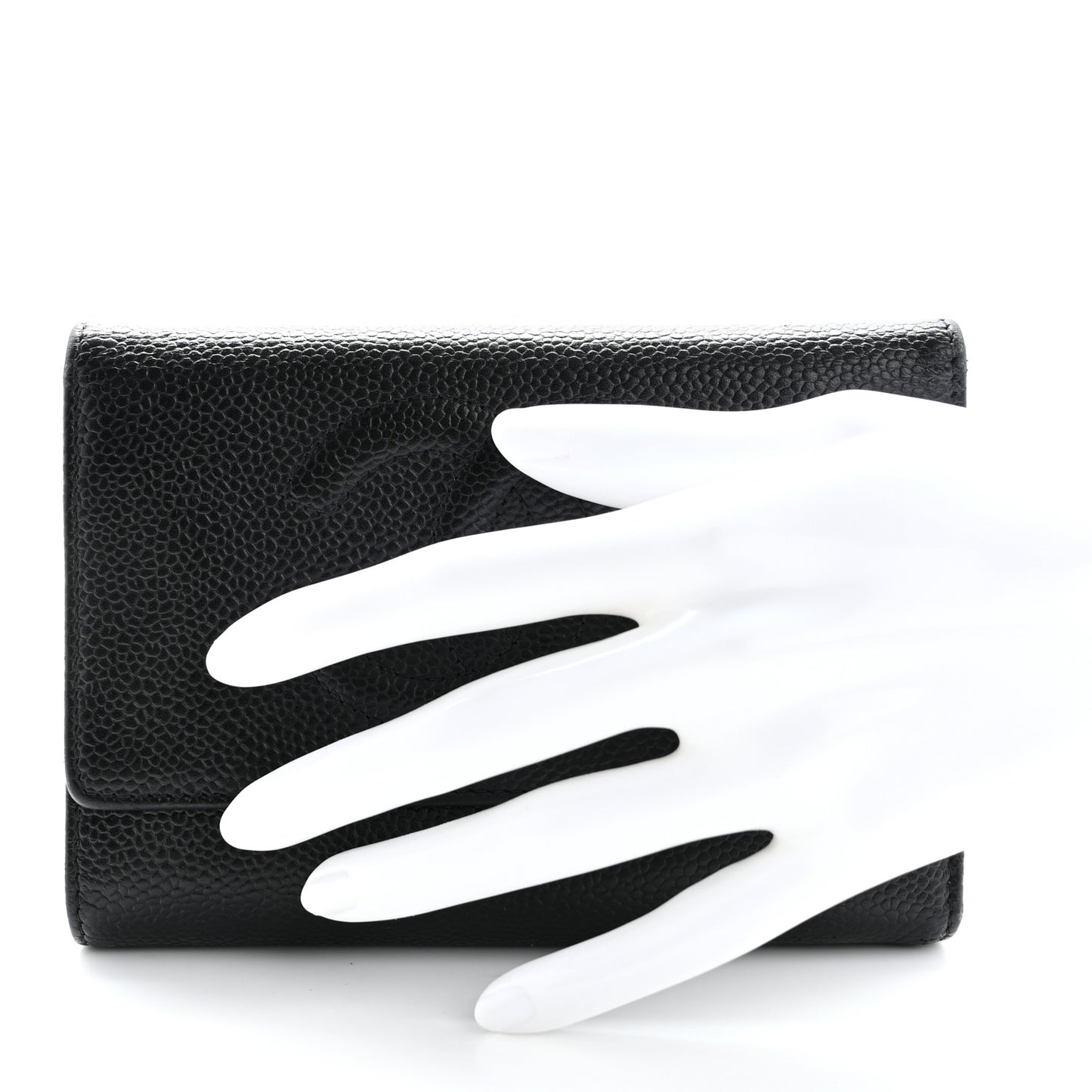 Caviar Timeless CC Flap Wallet Black