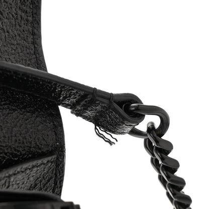Saint Laurent Grained Metallic Calfskin Monogram Chain Wallet Black 12 of 12