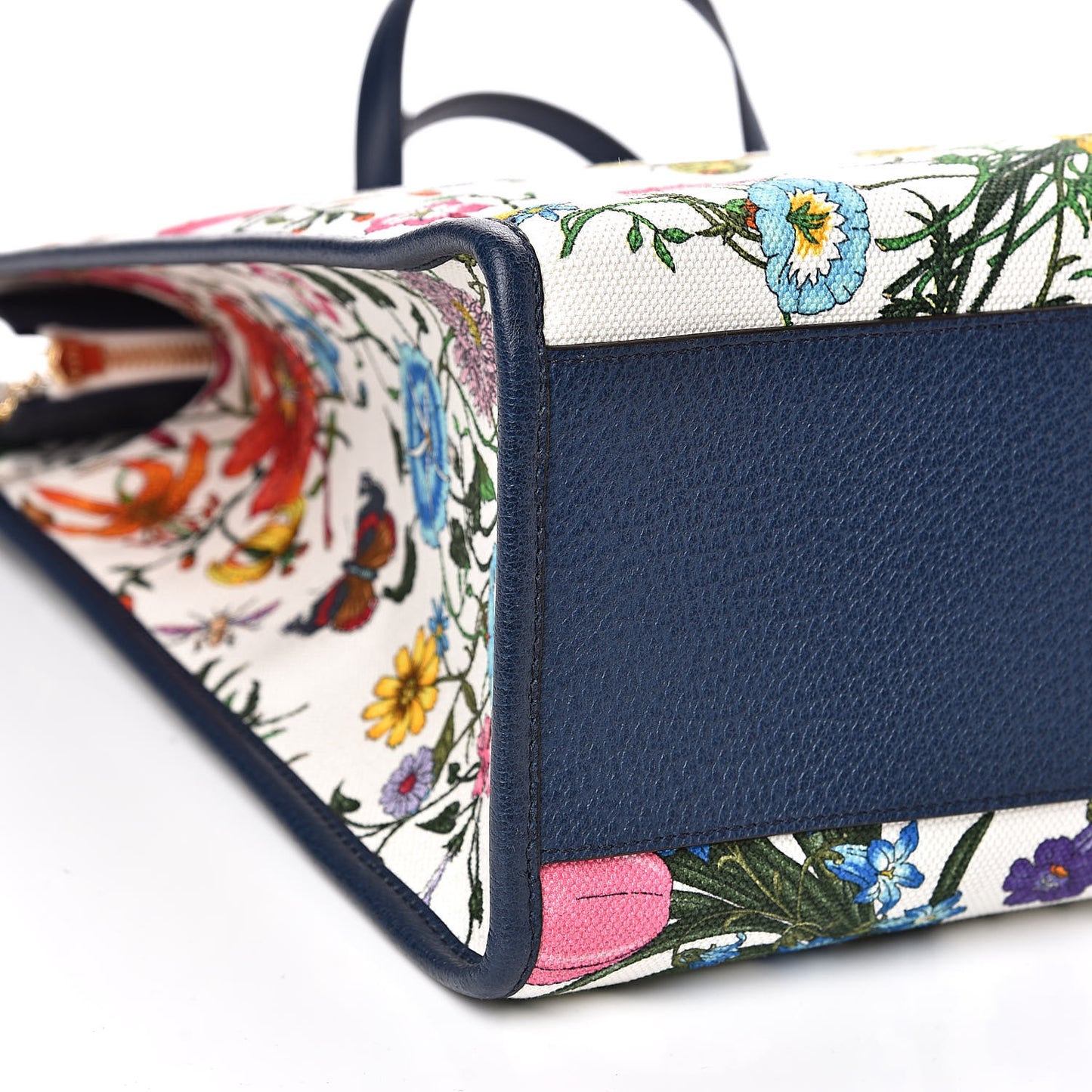 Canvas Large Flora Tote Navy Multicolor