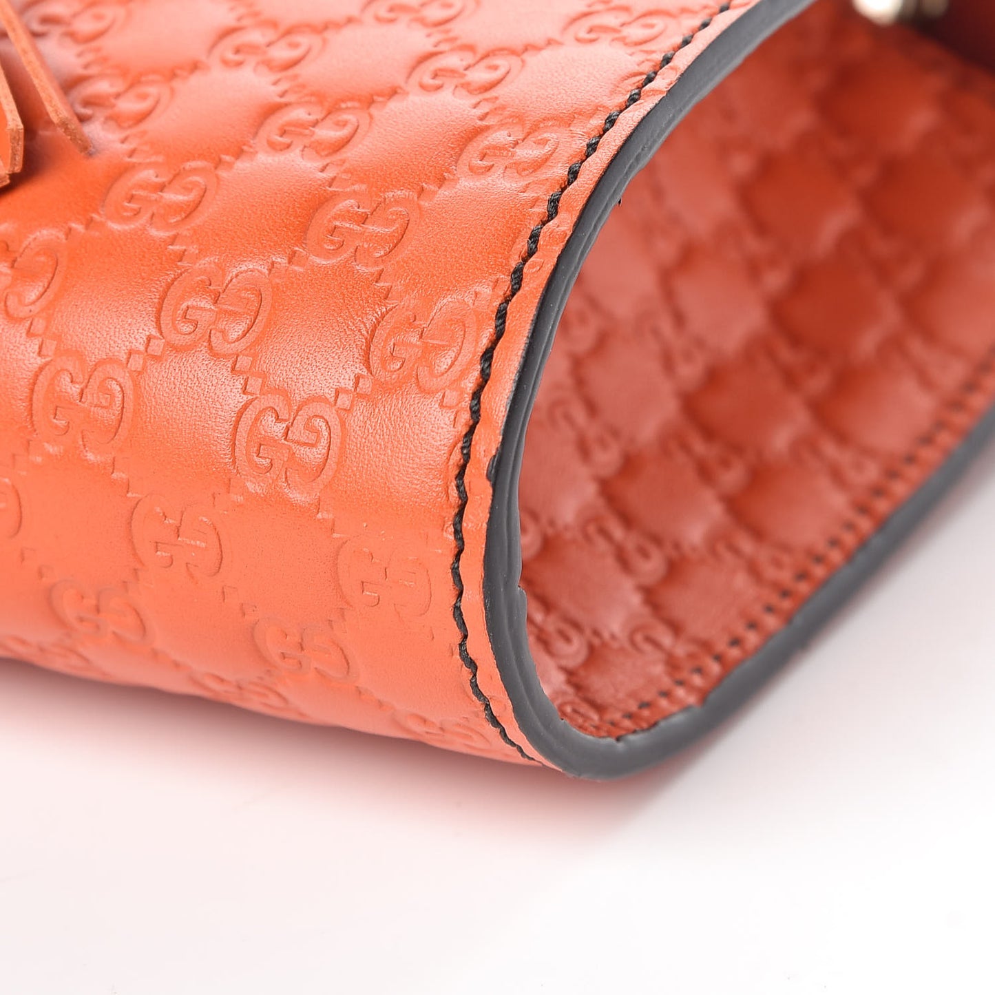 Soft Microguccissima Mini Emily Chain Shoulder Bag Sun Orange