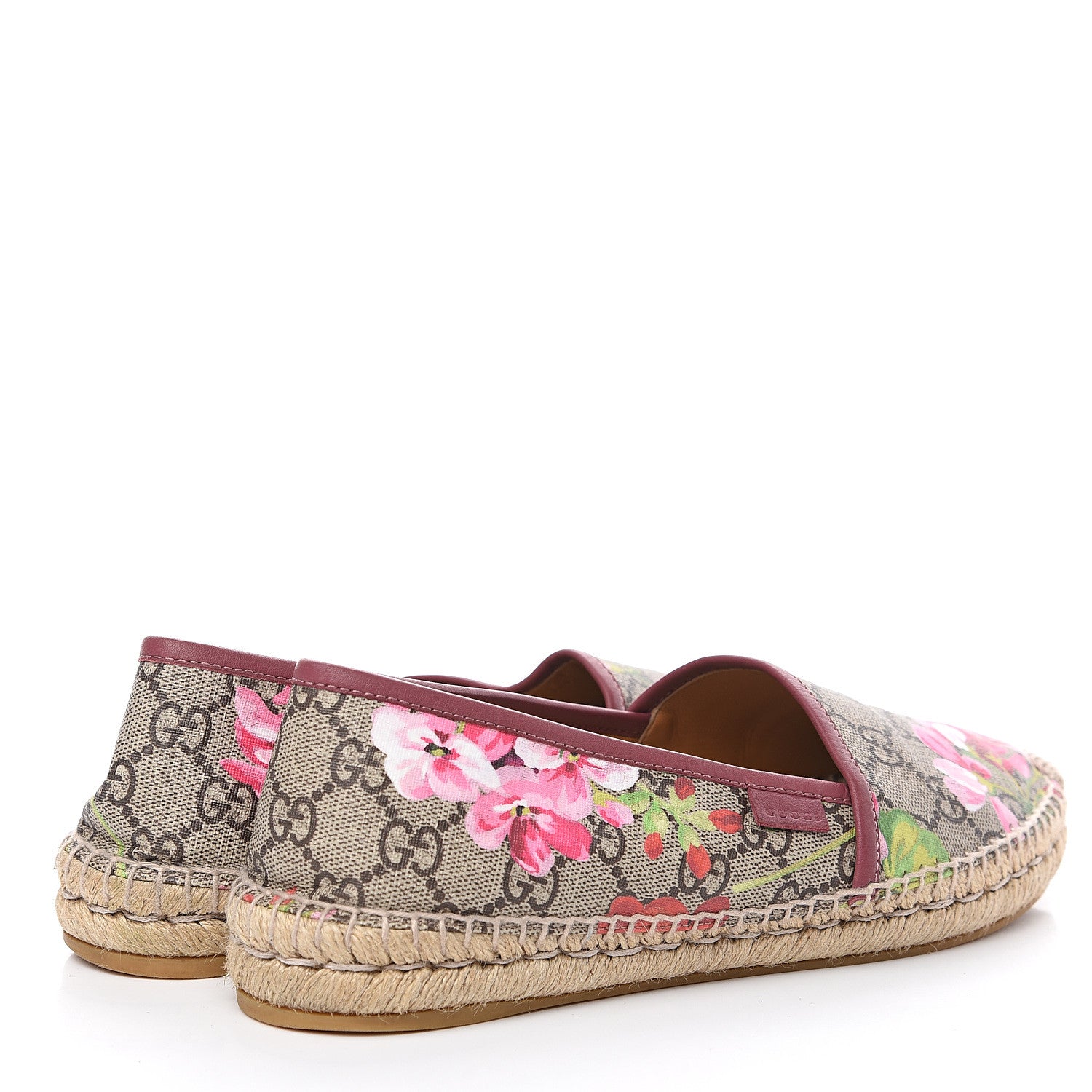 Gucci GG Supreme Monogram Blooms Espadrilles 39.5 Beige Multicolor Dry Rose 4 of 11
