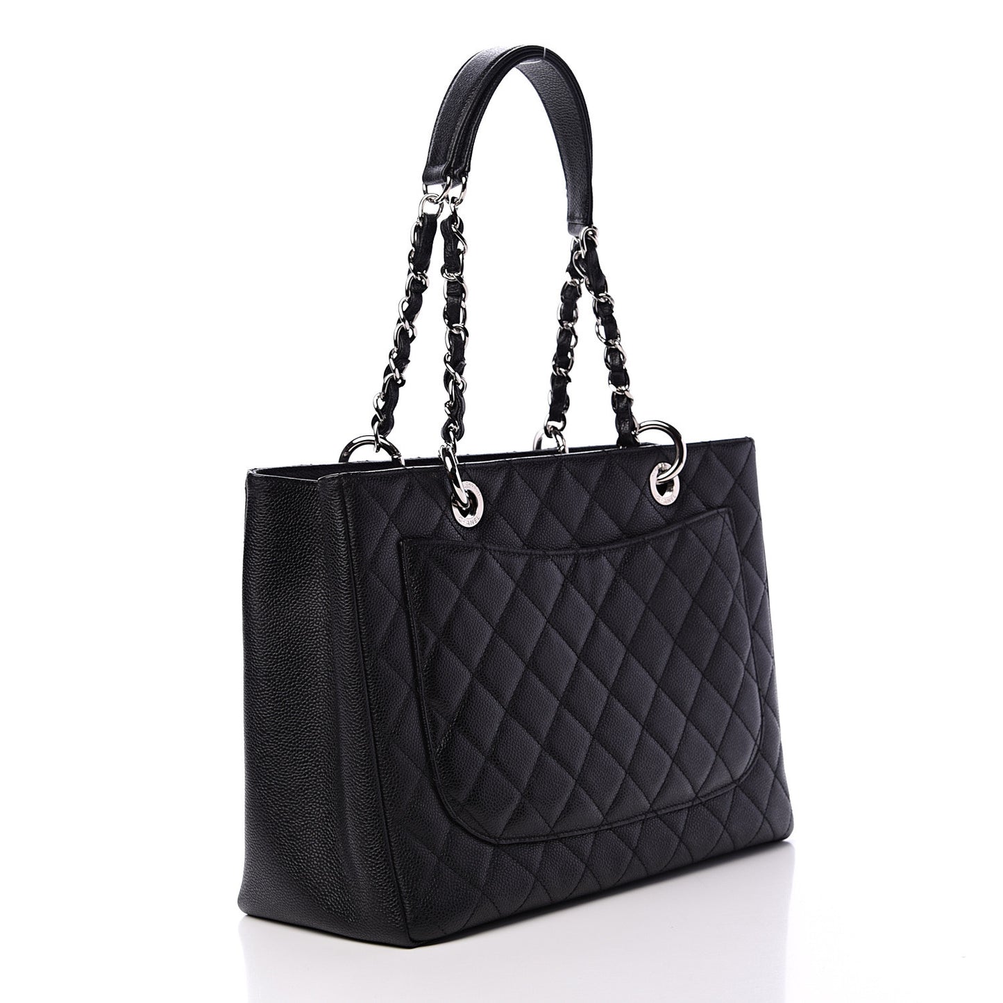 Caviar Quilted Grand Shopping Tote GST Black
