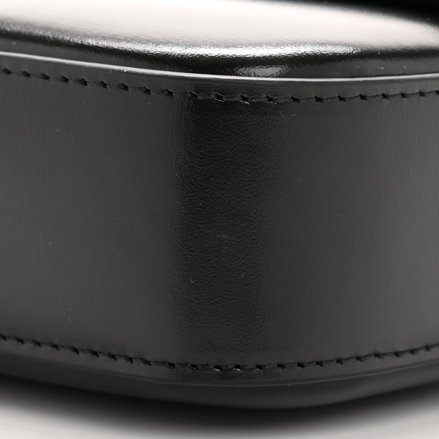 Shiny Calfskin Triomphe Shoulder Bag Black