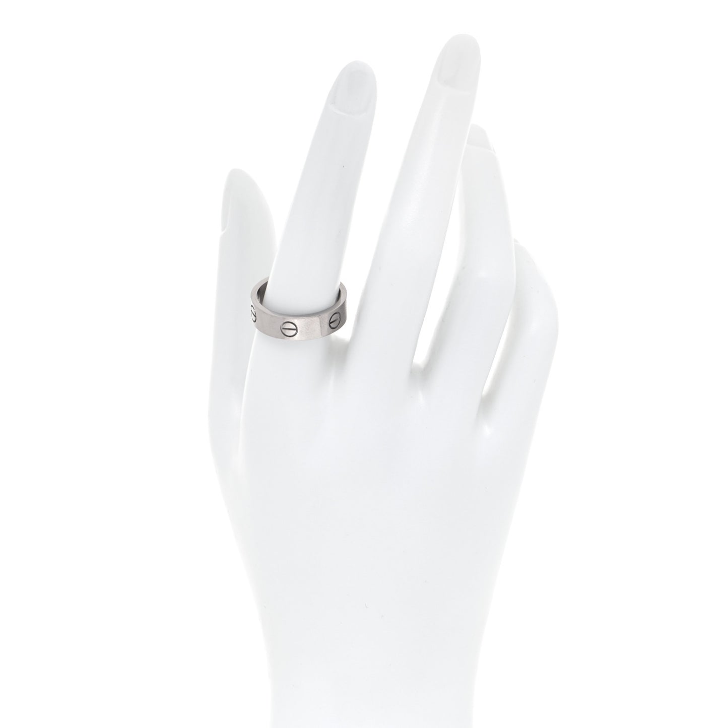 18K White Gold 6mm LOVE Ring 60 9