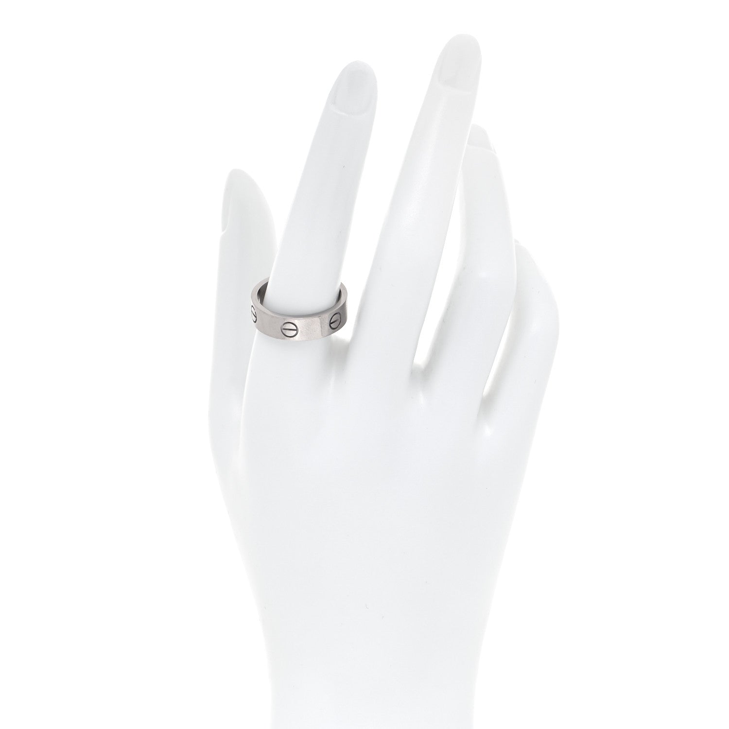 Cartier 18K White Gold 6mm LOVE Ring 60 9 4 of 8