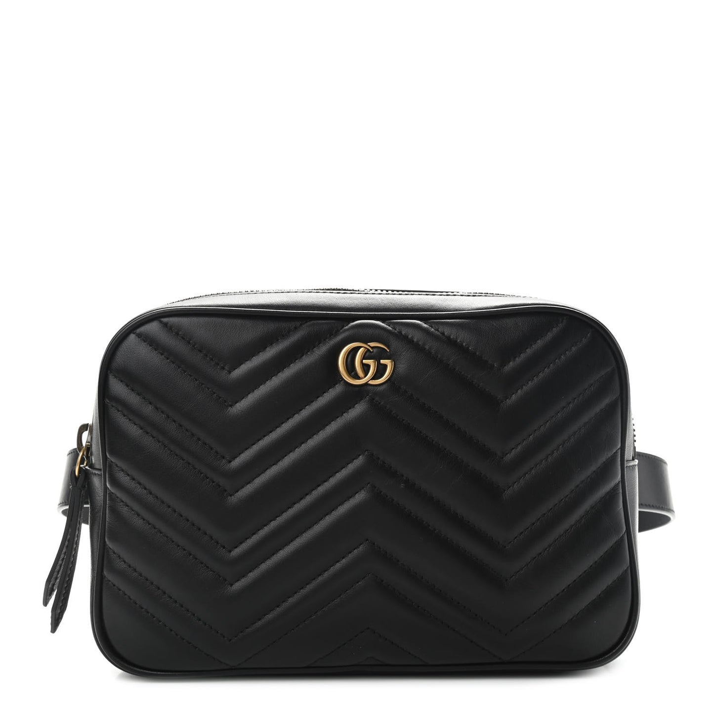 Calfskin Matelasse Mens GG Marmont Belt Bag 80 32 Black