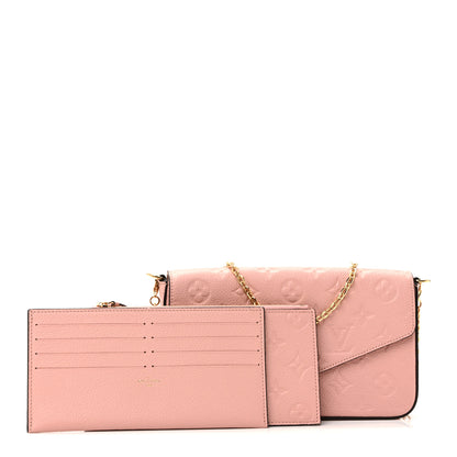 Louis Vuitton Empreinte Pochette Felicie Chain Wallet Rose Poudre 4 of 22