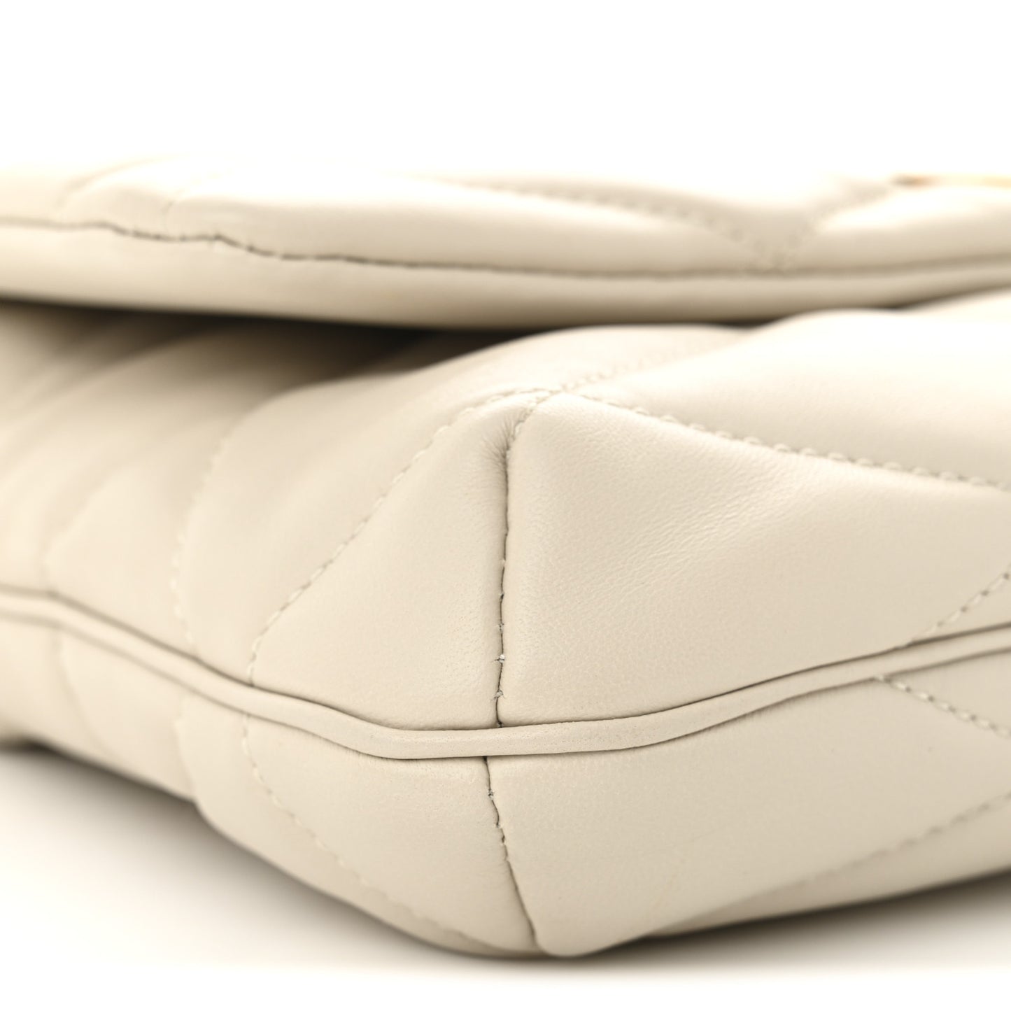 Lambskin Quilted Le 57 Diamond Shoulder Bag Crema Soft