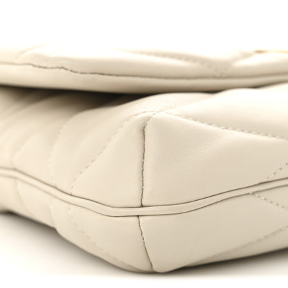 Saint Laurent Lambskin Quilted Le 57 Diamond Shoulder Bag Crema Soft 9 of 10