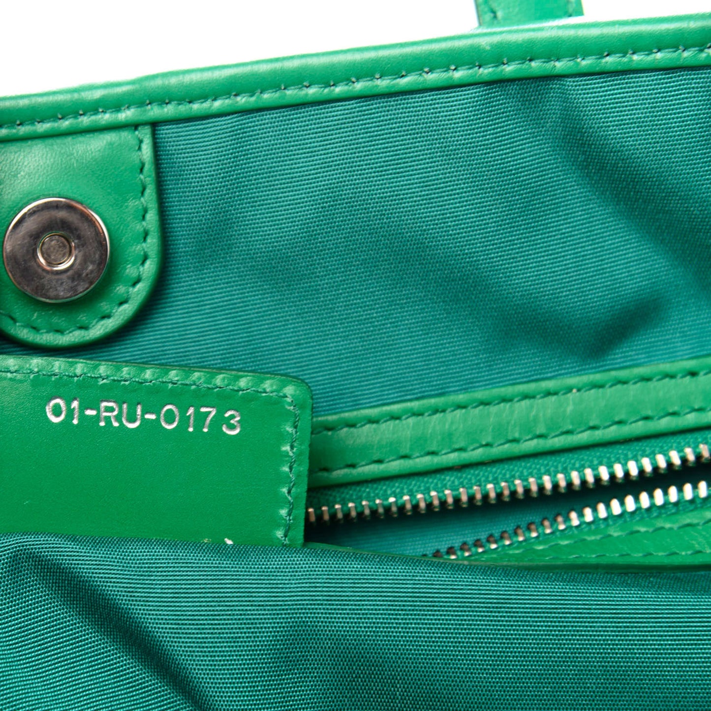 Coated Canvas Cannage Small Panarea Tote Green