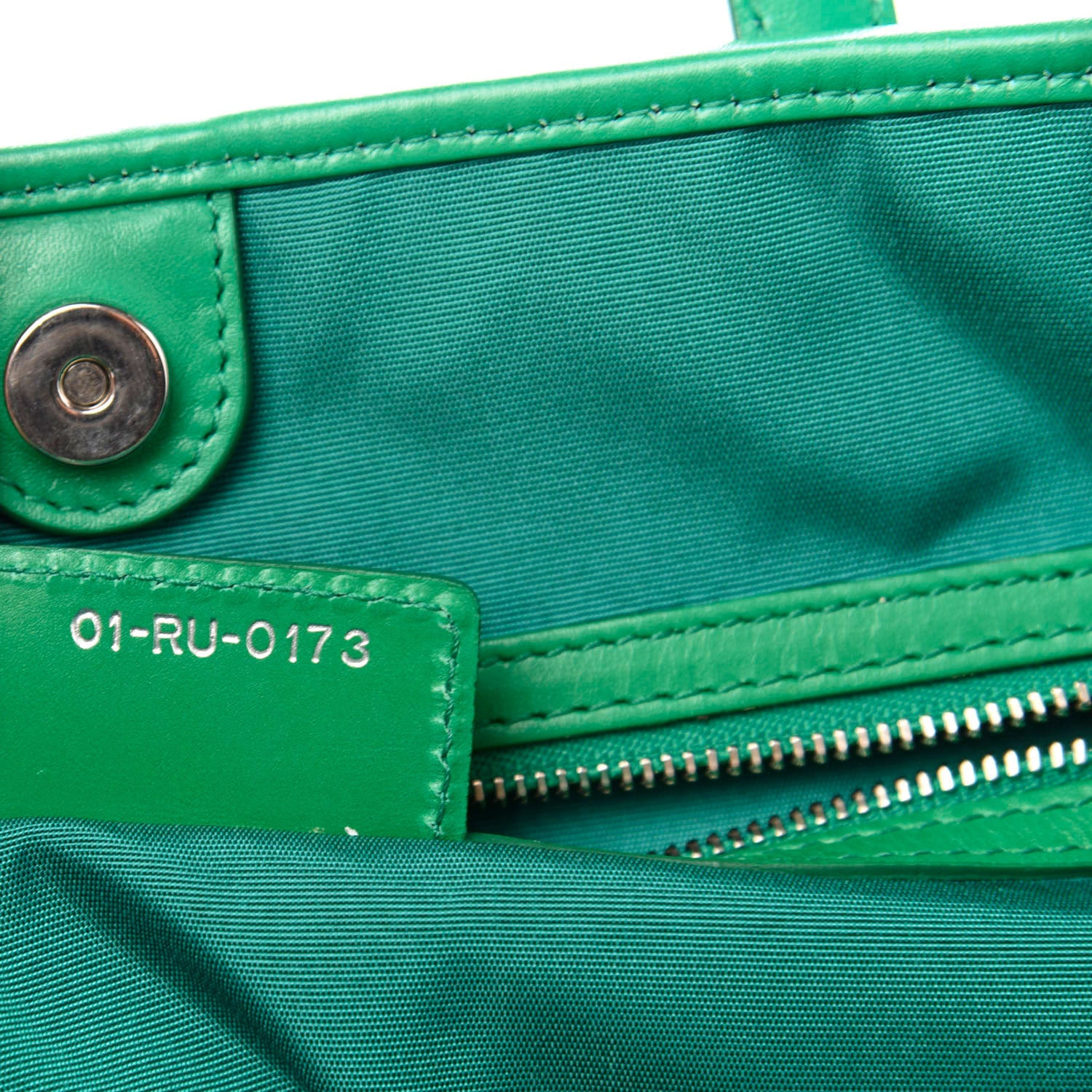 Christian Dior Coated Canvas Cannage Small Panarea Tote Green 9 of 11