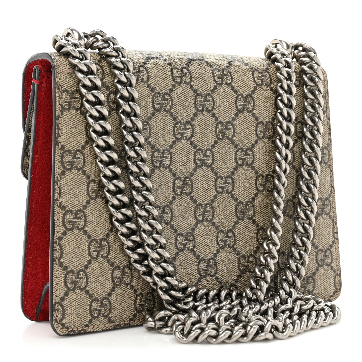 Gucci GG Supreme Monogram Mini Dionysus Shoulder Bag Hibiscus Red 3 of 14