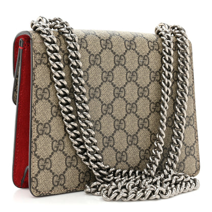 Gucci GG Supreme Monogram Mini Dionysus Shoulder Bag Hibiscus Red 3 of 14