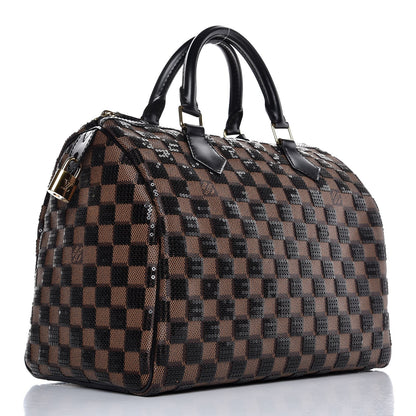Louis Vuitton Damier Paillettes Speedy 30 Black 3 of 9