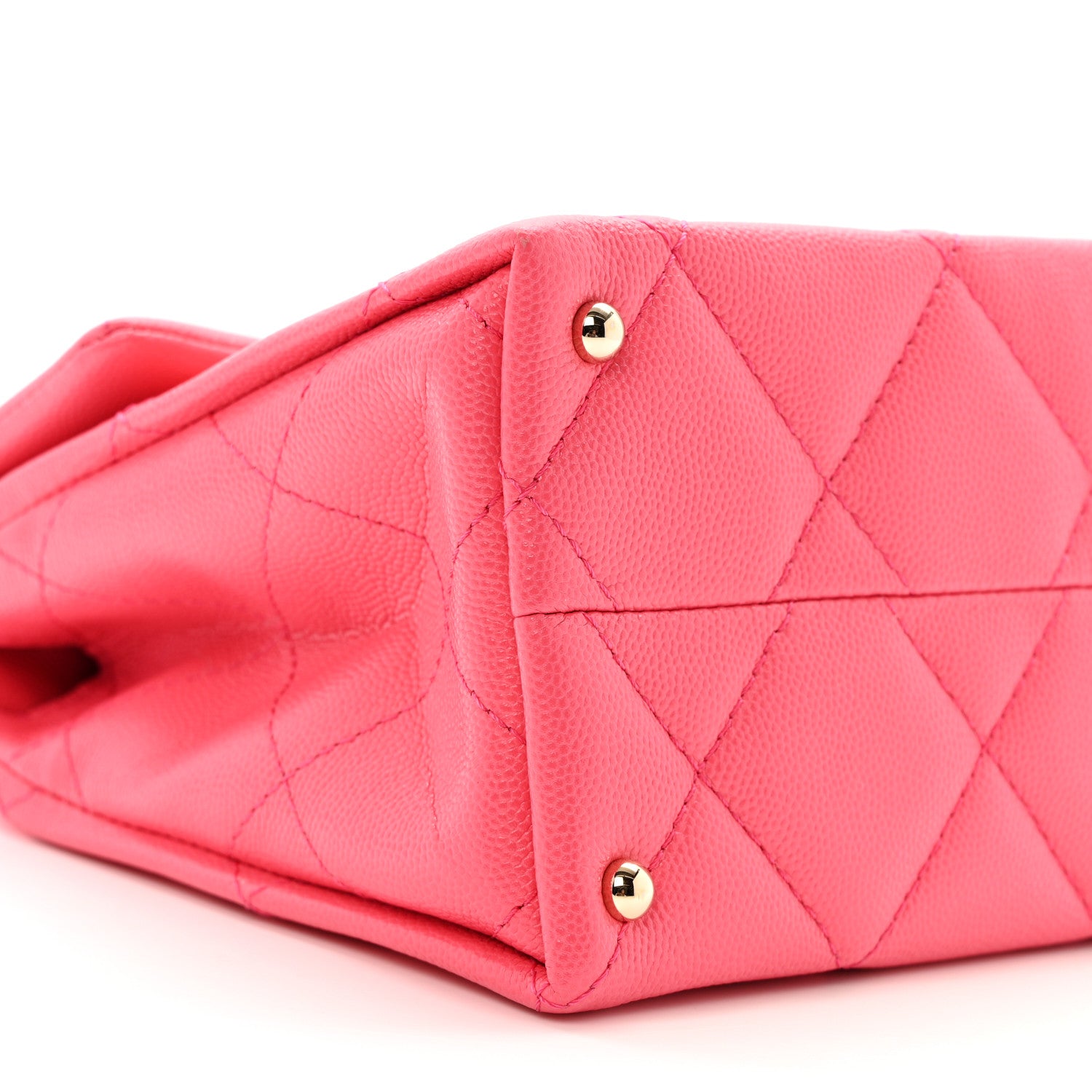 Chanel Caviar Quilted Mini Retro Twist Top Handle Flap Pink 9 of 10