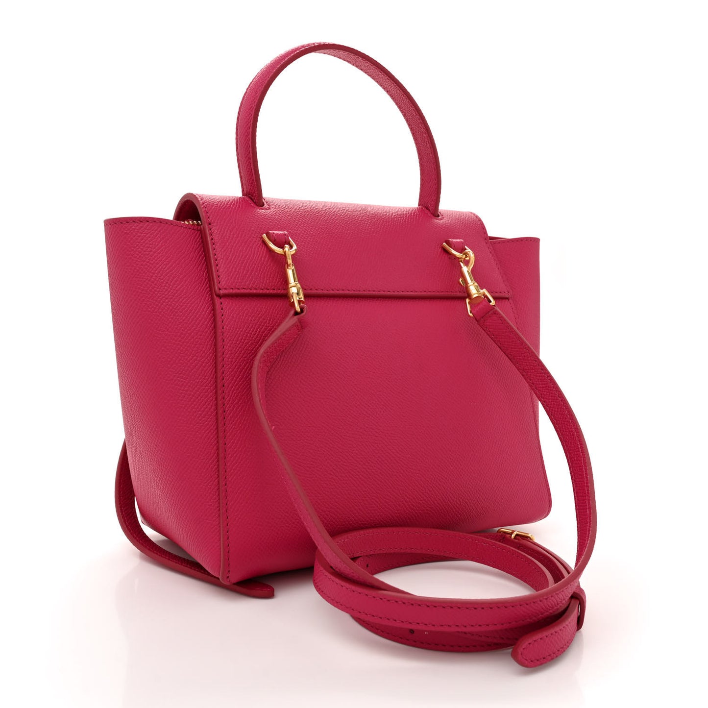 Grained Calfskin Nano Belt Bag Raspberry