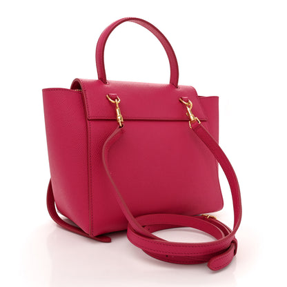 Celine Grained Calfskin Nano Belt Bag Raspberry 3 of 12