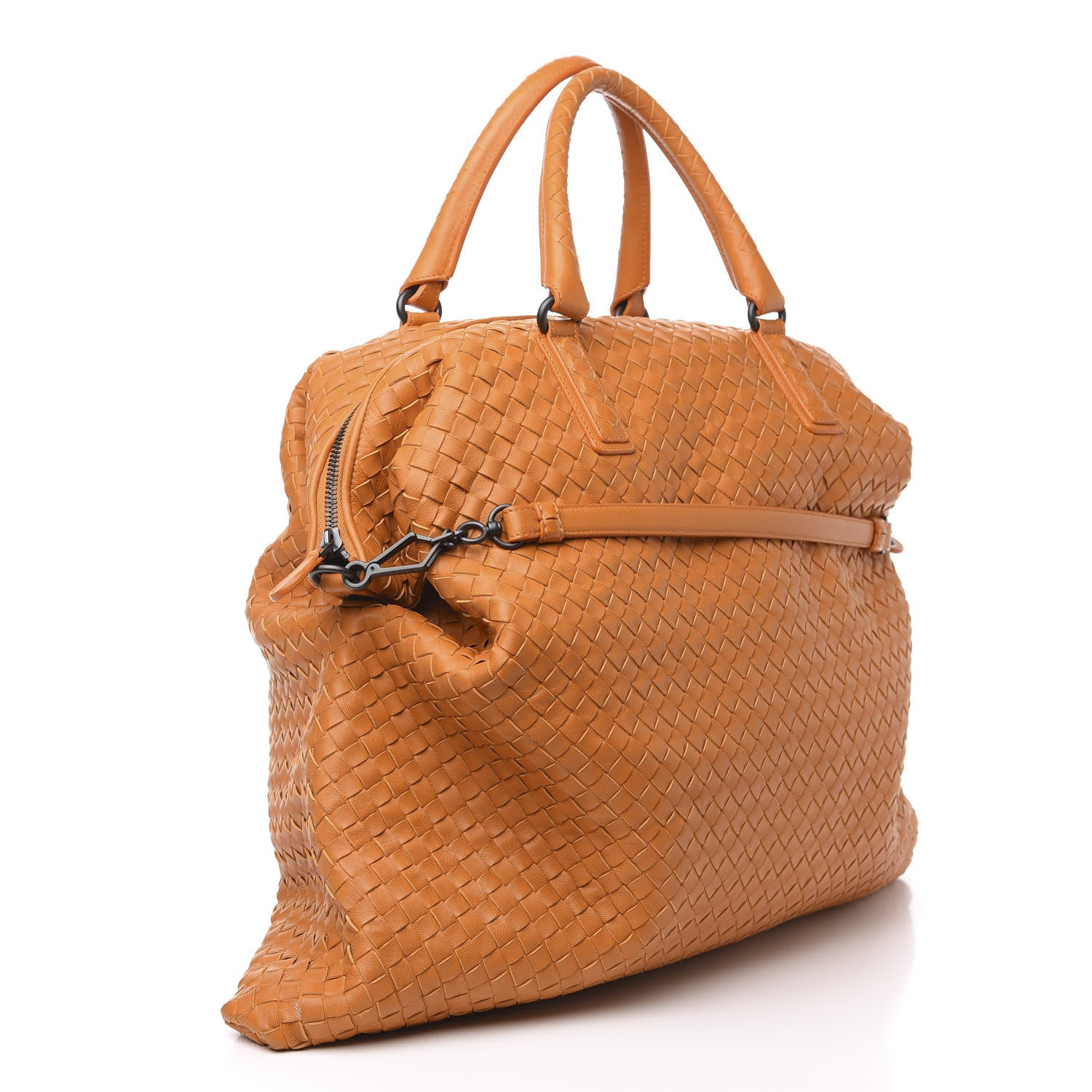 Bottega Veneta Nappa Intrecciato Large Convertible Bag Saffron 2 of 10