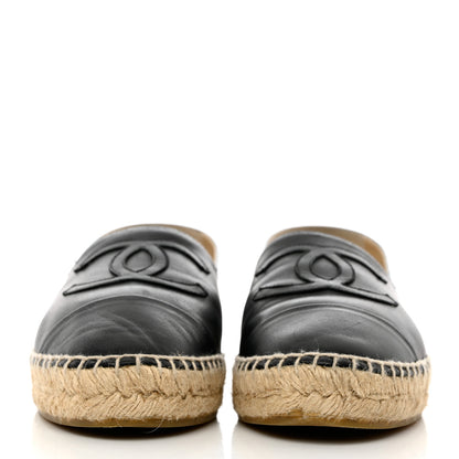 Chanel Lambskin CC Espadrilles 39 Black 2 of 10