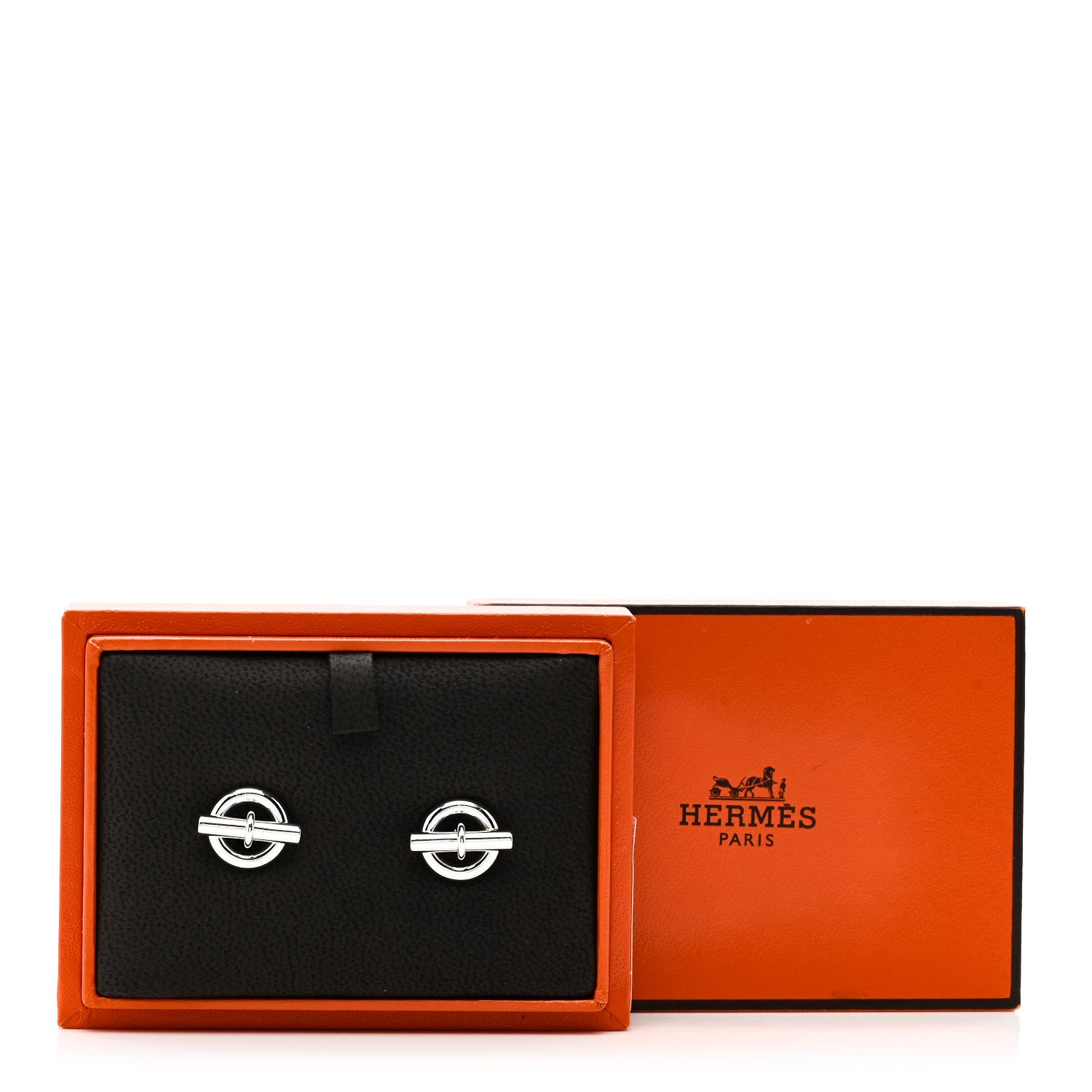 Hermes Sterling Silver Mini Chaine D'Ancre Earrings 5 of 5