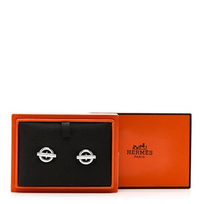 Hermes Sterling Silver Mini Chaine D'Ancre Earrings 5 of 5