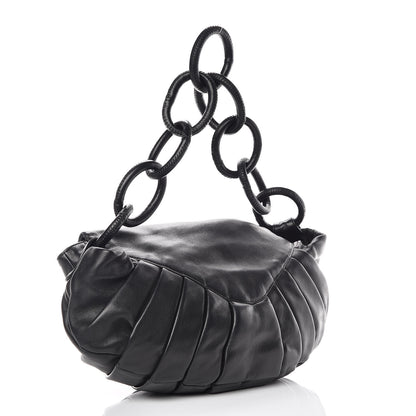 Chanel Lambskin Pleated CC Shoulder Bag Black 4 of 10
