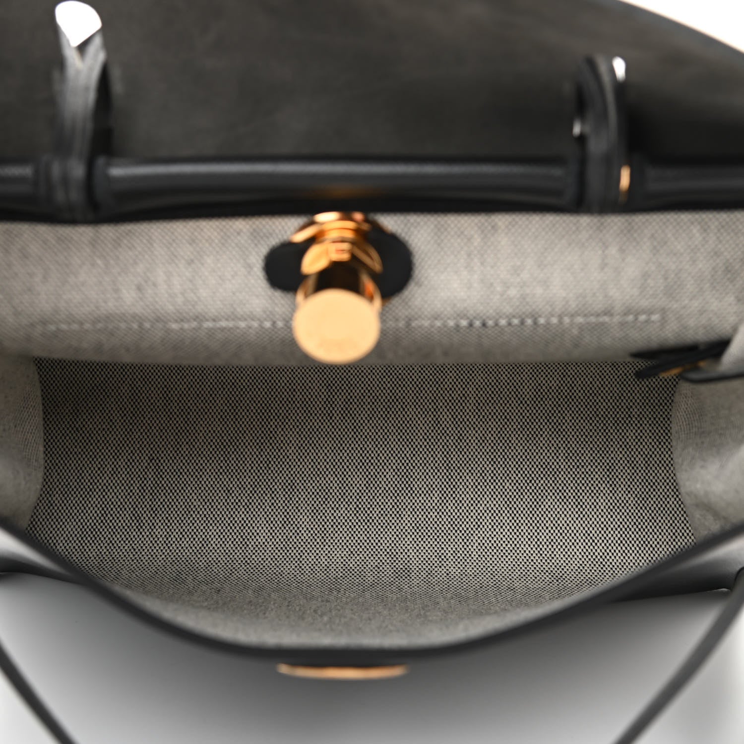 Hermes Toile H Berline Vache Hunter Herbag Zip PM 31 Black Ecru 6 of 11