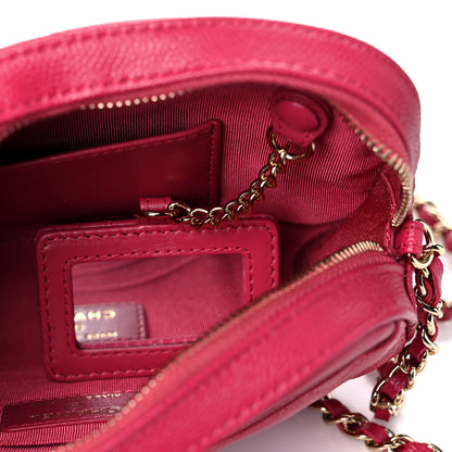 Chanel Caviar Quilted Camera Case Dark Pink 8 of 11