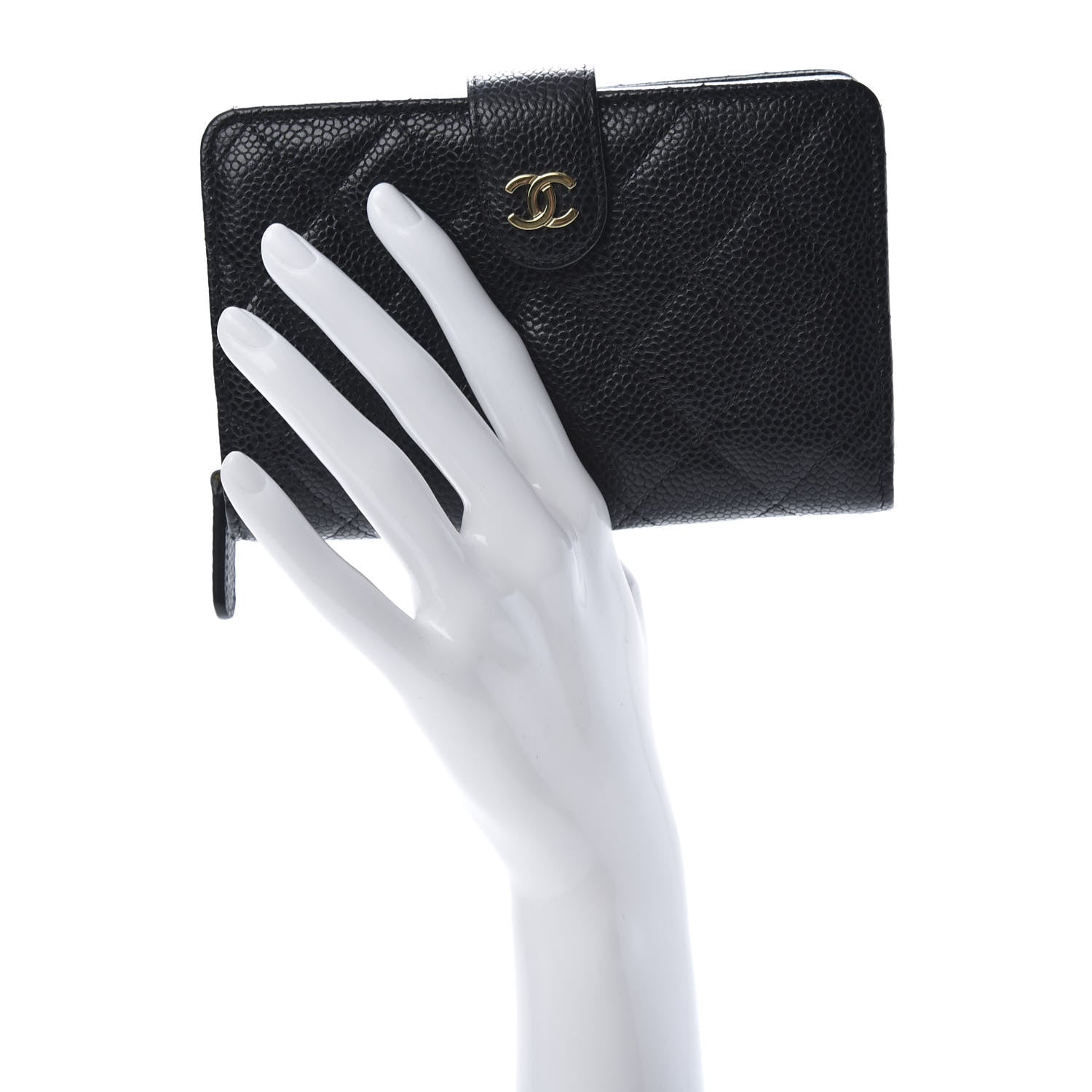 Chanel Caviar Quilted CC French Wallet Black 2 of 12