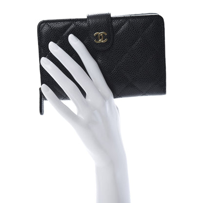 Chanel Caviar Quilted CC French Wallet Black 2 of 12