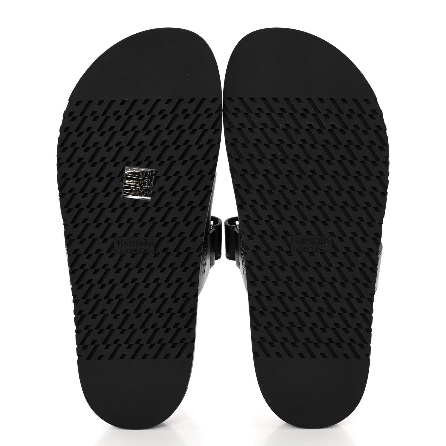 Hermes Calfskin Womens Chypre Sandals 40 Black 5 of 9