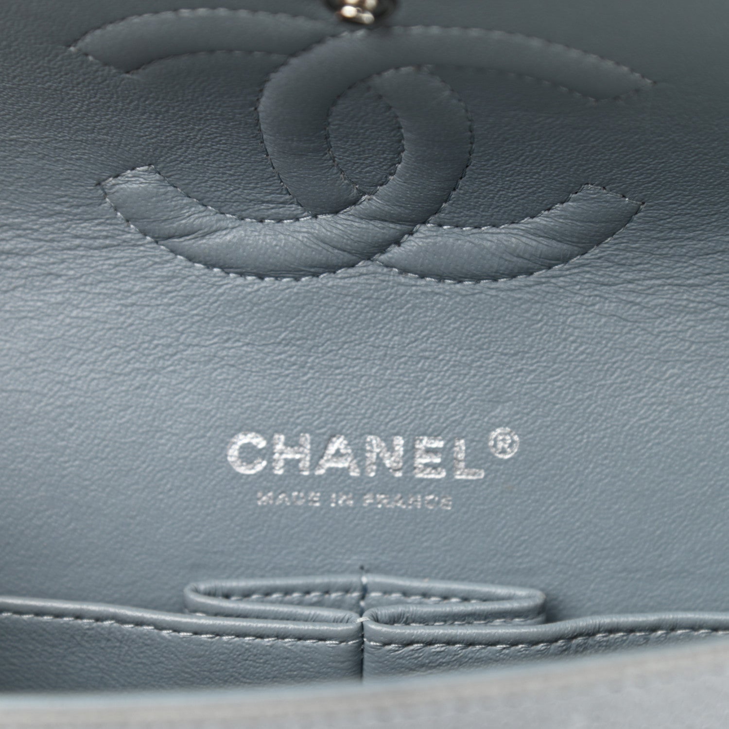 Chanel Iridescent Caviar Quilted Medium Double Flap Grey 6 of 14