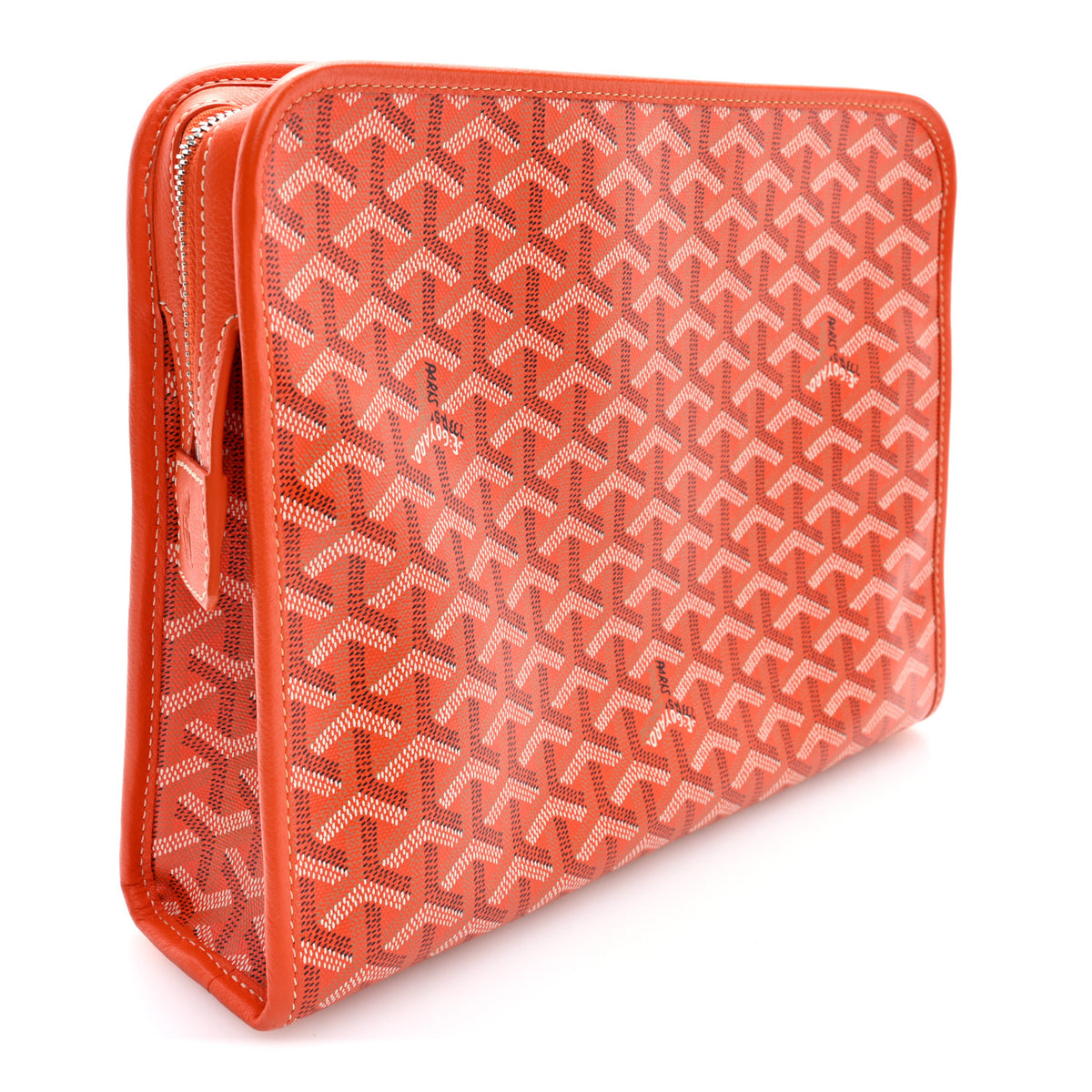 Goyard Goyardine Jouvence GM Toiletry Pouch Orange 3 of 7