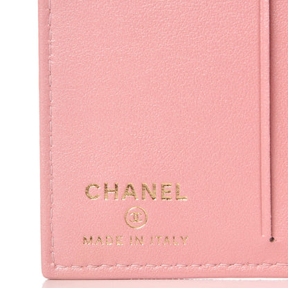 Chanel Iridescent Caviar Quilted Card Holder Wallet Rose Pink 11 of 16