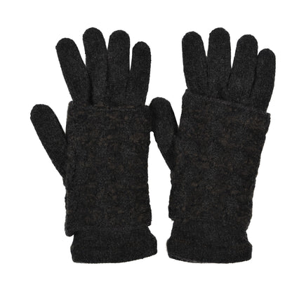 Chanel Cashmere Silk CC Gloves Dark Grey 2 of 3