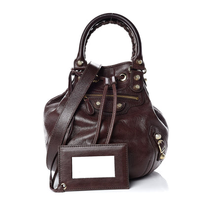 Balenciaga Agneau Giant 12 Gold Hardware Mini Pompom Cigare Fonce 1 of 10