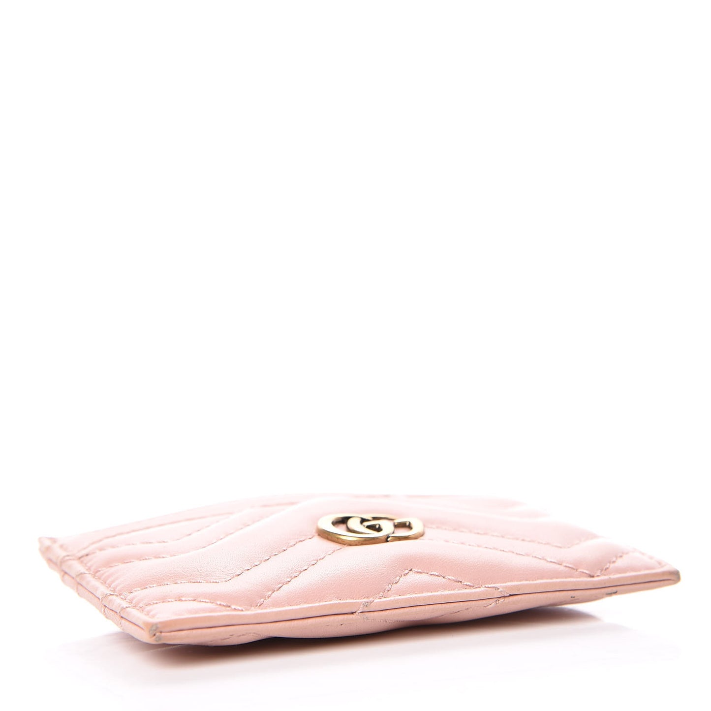 Calfskin Matelasse GG Marmont Card Holder Perfect Pink