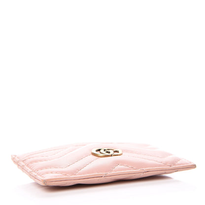 Gucci Calfskin Matelasse GG Marmont Card Holder Perfect Pink 4 of 11