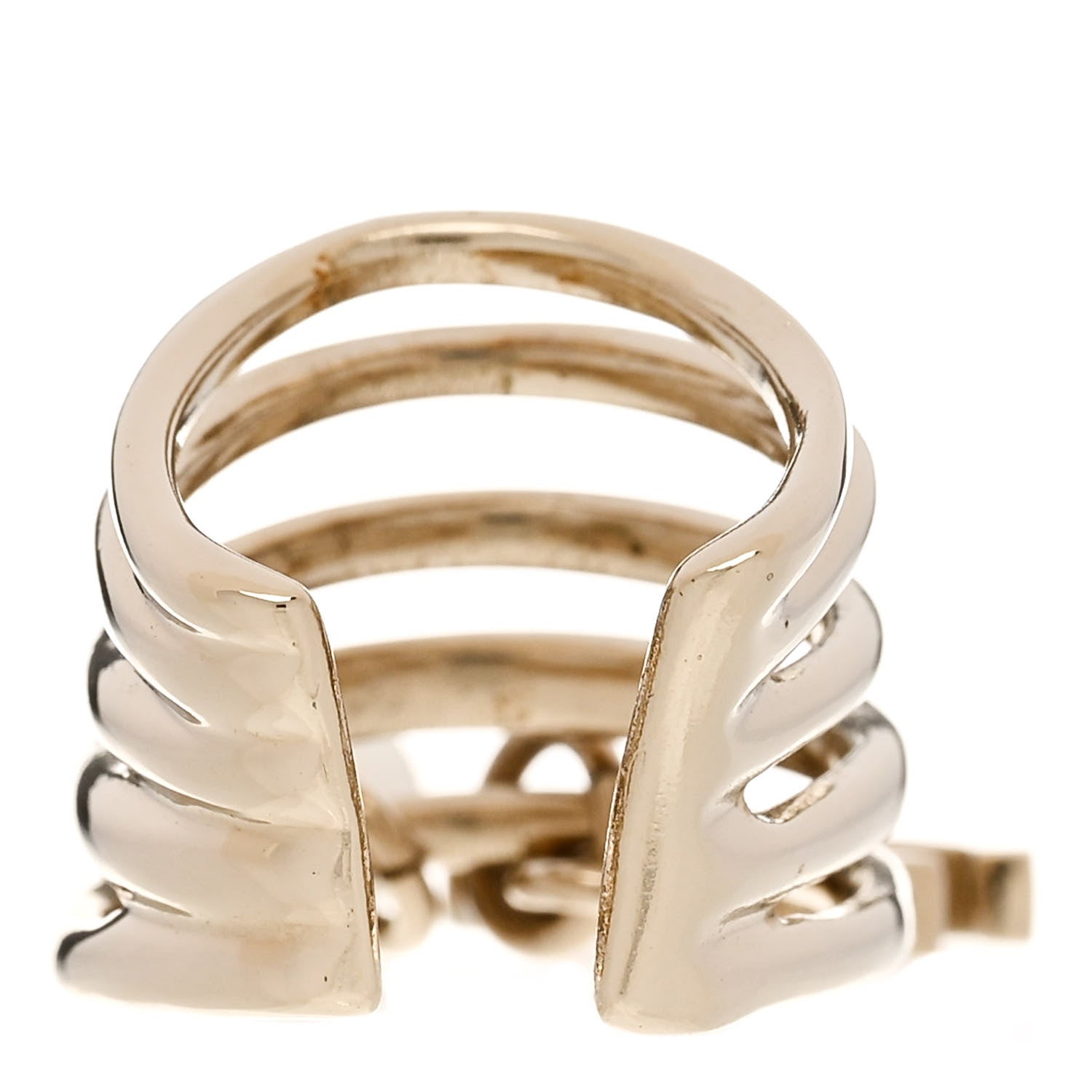 Chanel Metal Pearl CC Single Jewel Ear Cuff Gold 4 of 5