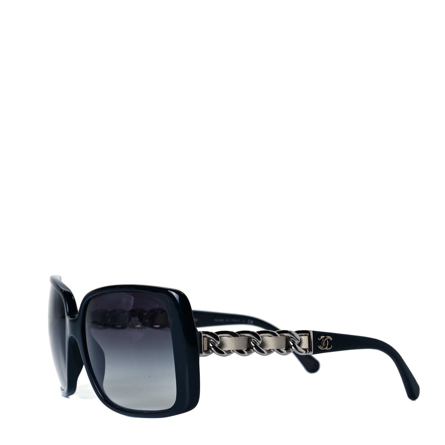 Acetate Chain Sunglasses 5208-Q Black
